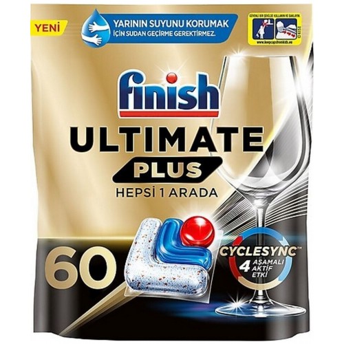 Finish Ultimate Plus Bulaşık Tableti Limon Kokulu 60 adet