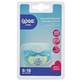 Wee Desenli Kelebek Damaklı Emzik 6-18 Ay
