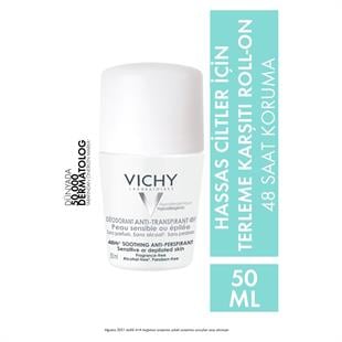 Vichy Roll-On Deodorant Hassas ve Epilasyon Yapılmış Ciltler için 50 ml