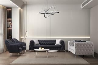 Sima Silver Lüks Koltuk Takımı 3+3+1+1