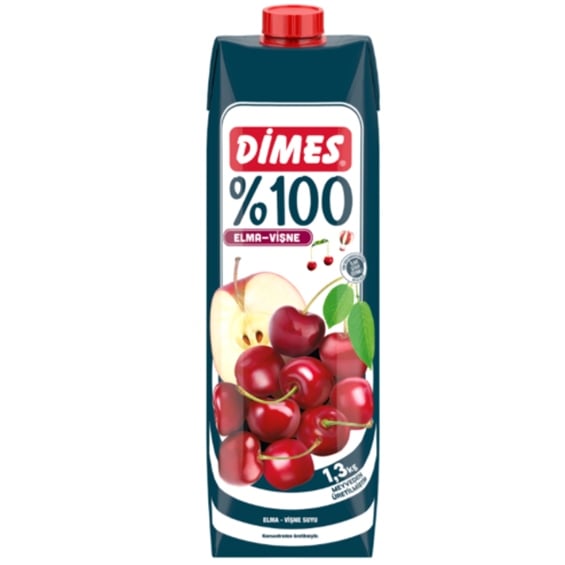 Dimes 100 Meyve Suyu Elma Vişne 1 lt