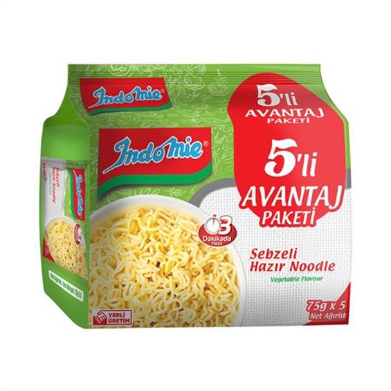 Indomie Sebzeli Noodle 75 gr 5'li