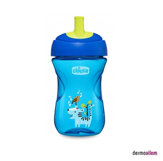 Chicco Pipetli Eğitim Bardağı 12+ Erkek Kaplan Desenli