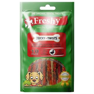Freshy Ducky Twists Ördek Etli Burgu Çubuk Köpek Ödülü 90 gr 10 Adet
