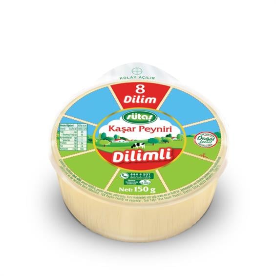 Sütaş 8 Dilimli Kaşar 150 gr