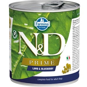 N&D Prime Kuzu & Yaban Mersini  Köpek Konserve Maması 285 GR