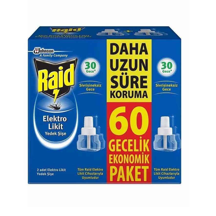 Raid 60 Gece Elektro Likit Yedek