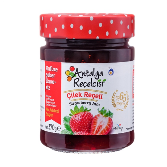 Antalya Reçelcisi Şeker İlavesiz Çilek Reçeli 370 gr