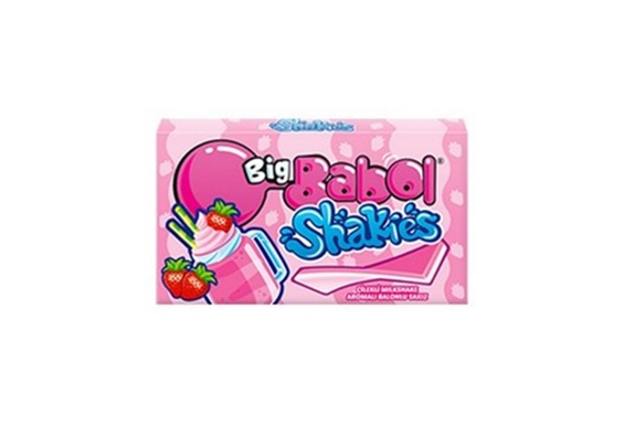 Big Babol Shakies Çilekli Milkshake Aromalı Sakız 26 gr