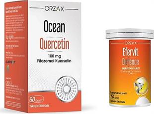 Ocean Lipozmal Quercetin 60 Kapsül  + Efervit Defence 10 Efervesan Tablet
