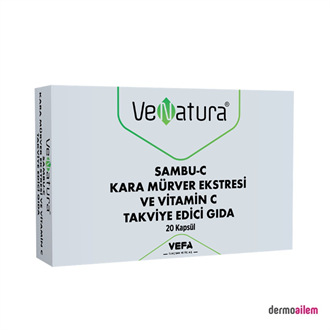 Venatura Sambu-C Kara Mürver Ekstresi ve Vitamin C 20 Kapsül