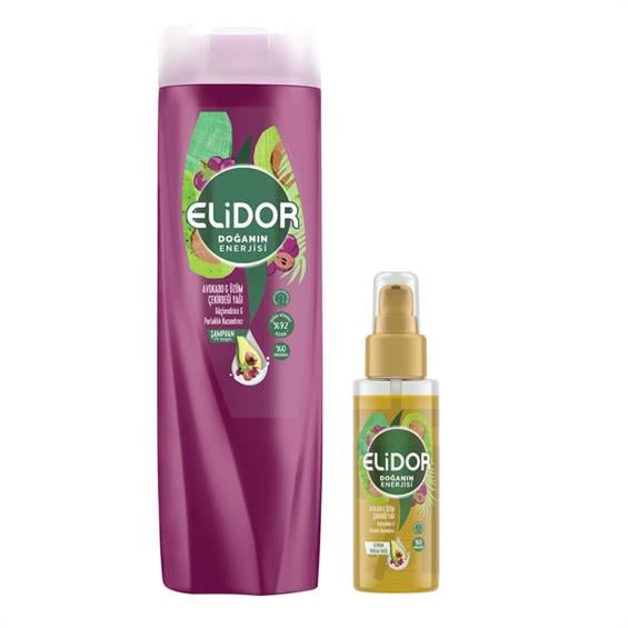 Elidor Avokado Şampuan 200 ml + Bakım  Yağı 80 ml