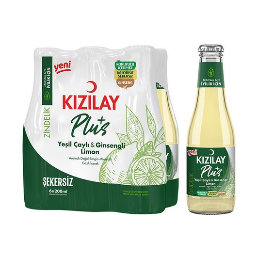 Kızılay Yeşil Çay&Ginsengli Maden Suyu 6x200 ml