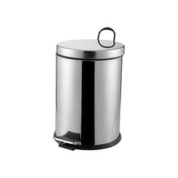 Çelik Ayna 8 Lt Pedallı Krom Çöp Kovas