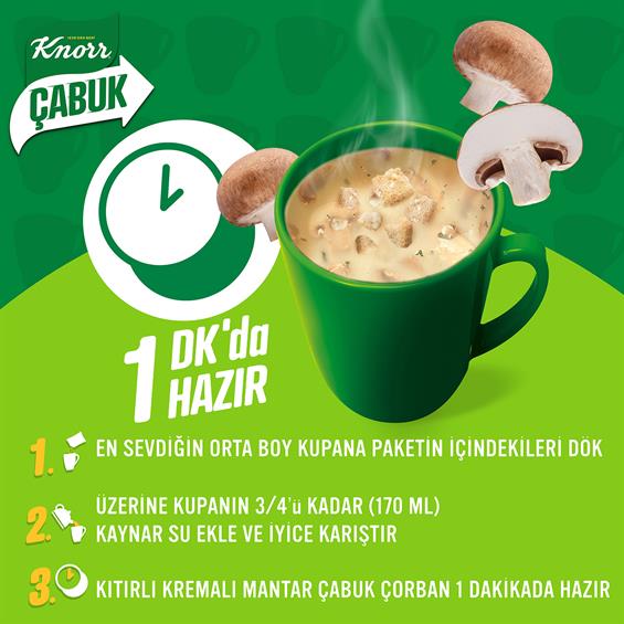 Knorr Kremalı Mantar Çabuk Çorba 19 gr