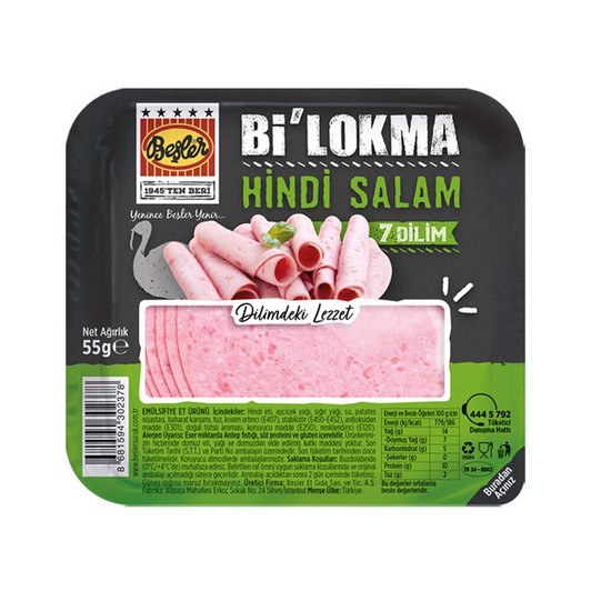 Beşler Bi Lokma Hindi Salam 55 gr