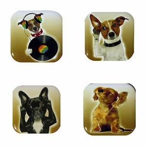 Petdesign Doggy Metal Bardak Altlığı 4 Lü