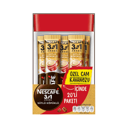 Nescafe 3'ü 1 Arada Sütlü Köpüklü Kahve 20'li