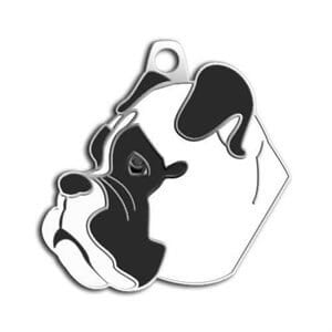 Dalis Pet Tag Boxer Köpek Künyesi (Beyaz)