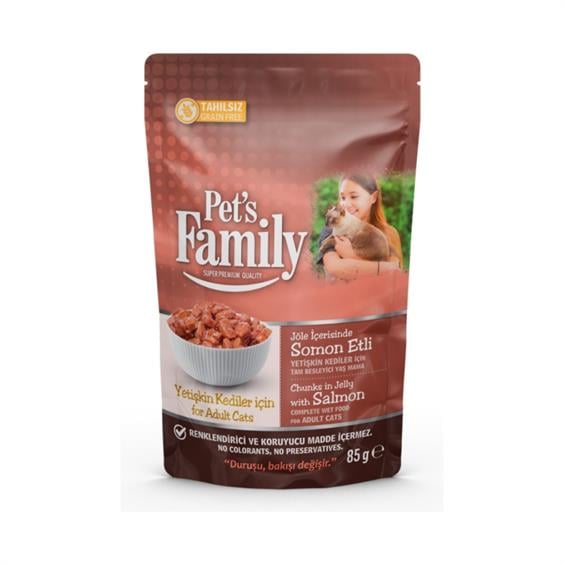 Family Pets Peşet Yetişkin Kedi Somonlu Jöle 85gr