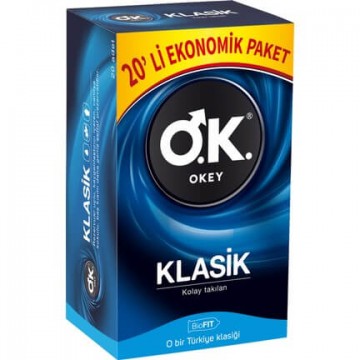 Okey Prezervatif Klasik 20'li - Ekonomik