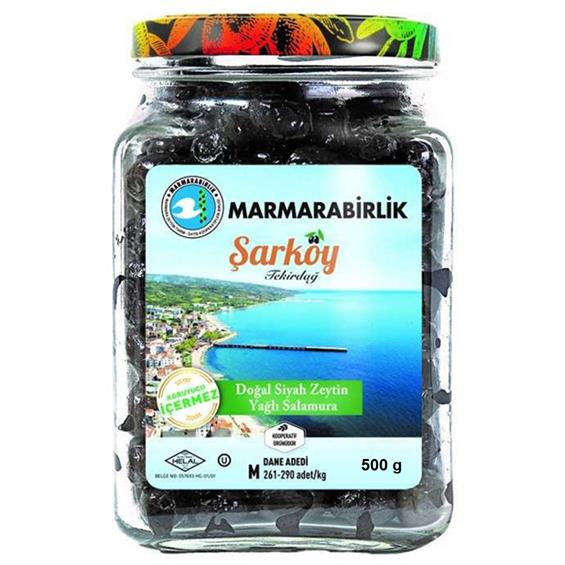 Marmarabirlik Şarköy Siyah Zeytin 500 gr (261-290)