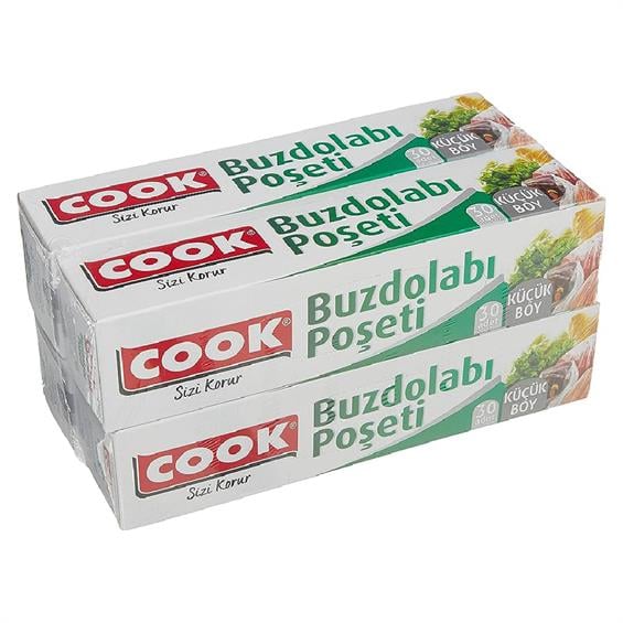 Cook Küçük Boy Buzdolabı Poşeti 4'lü Eko