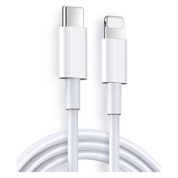 Nettech 2.4A Plastik 100 Cm Type-C To Lightning Şarj ve Data Kablosu (Beyaz)