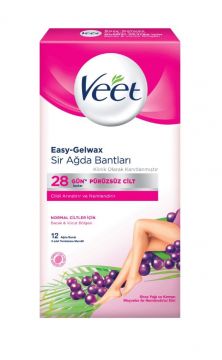 Veet Ağda Bandı Normal Ciltler İçin 12'li