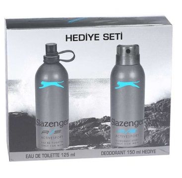 Slazenger Active Sport Mavi 125 ml Erkek Parfüm Ve 150 ml Deodorant Set