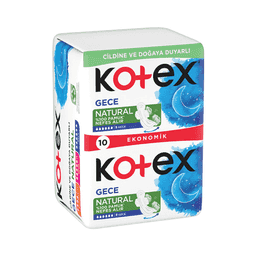Kotex Natural Gece Hijyenik Ped 10'lu