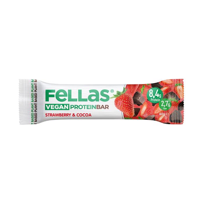 Fellas Vegan Protein Bar Çilek&Kakao 40 gr