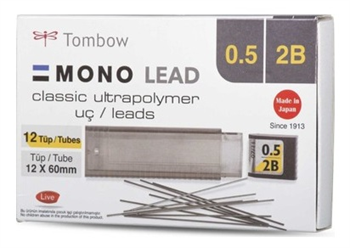 Tombow Mono Lead Kalem Ucu 0,5mm 2b 12li Tüp-12 Adet