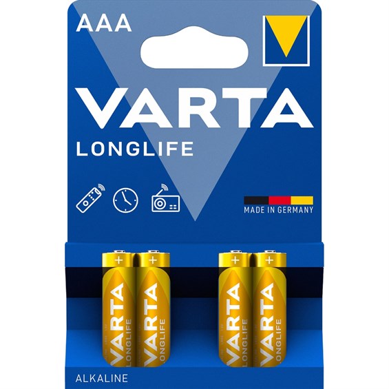 Varta Longlife Alkalin İnce Kalem Pil AAA 4'lü