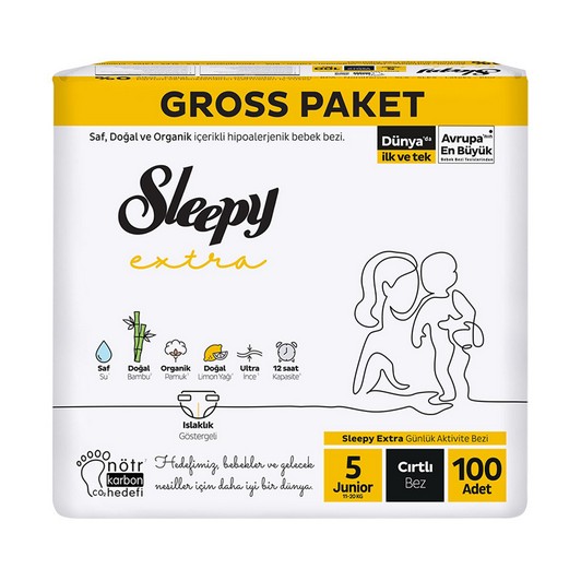 SLEEPY EXTRA CIRTLI BEZ 5 NUMARA 11-20 KG 100'LÜ