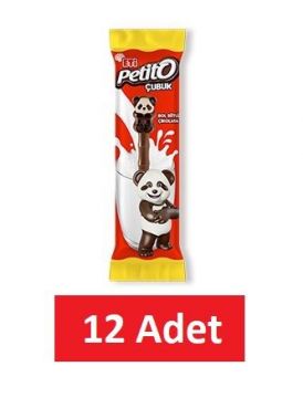 Eti Petito Ayıcık Beyaz Ve Bitter Çubuk Çikolata 15 Gr x 12 Adet