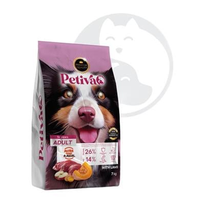PETIVA YETISKIN KÖPEK MAMASI 3KG KUZU ETLI