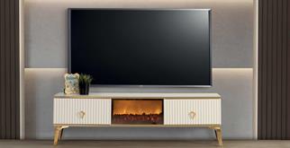 Cagiz Atina Şömineli TV Ünitesi