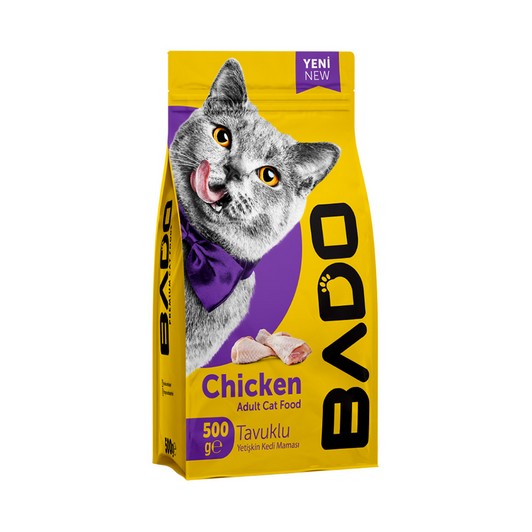 Bado Yetişkin Kedi Maması Tavuklu 500 Gr.