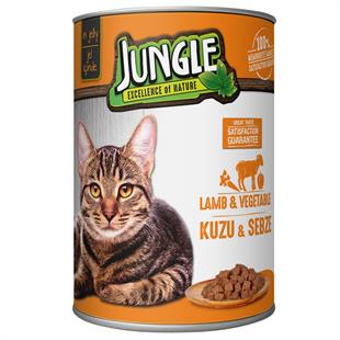 Jungle Kuzu Etli Sebzeli Kedi Konserve Mama 400g