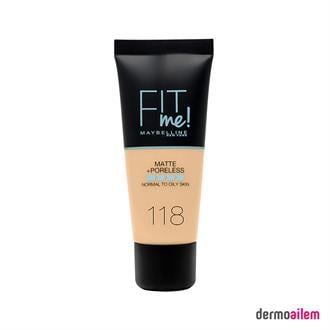 Maybelline Fit Me Matte + Poreless Fondöten 118 Nude 30 ml