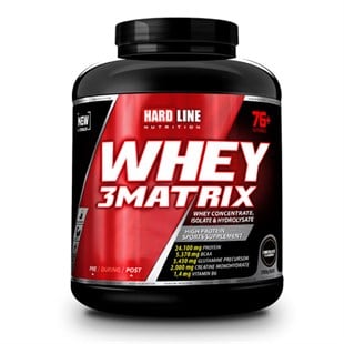 Hardline Nutrition Whey 3 Matrix Çilekli 2300 gr