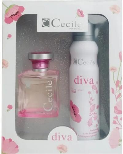 Cecile Diva Edt 100 ml Body Mist 150 ml - Kadın Parfüm Seti 8698438005685