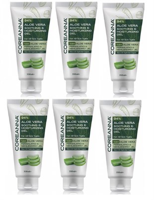 Coreanna Aloe Vera Güneş Sonrası Jel 200 ml - 6'lı Stand