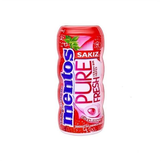 Mentos Pure Fresh Çilek Aromalı Sakız 30 gr
