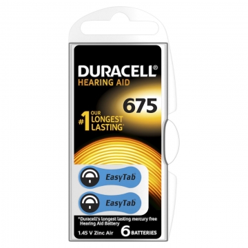 Duracell 675 İşitme Cihazı Pili 6 Adet