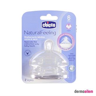 Chicco NaturalFeeling Hızlı Akışlı Biberon Emziği 2'li (6 Ay+)