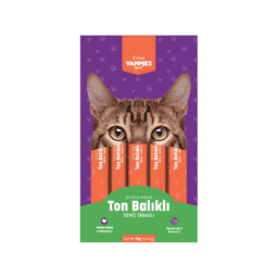 Kiwi Yammies Ton Balıklı&Deniz Taraklı Kedi Sıvı Ödül Maması 5'li  