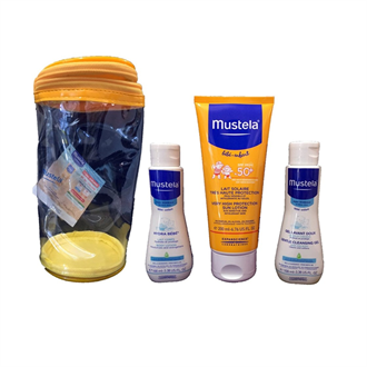 Mustela Spf 50 Faktör 200 ml Güneş Kremi Set + 100 ml Bebek Losyonu Ve 100 ml Hassas Temizleme Jeli