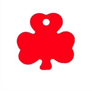 Petag Aluminium Pet İsimliği Yonca Yaprağı Kırmızı